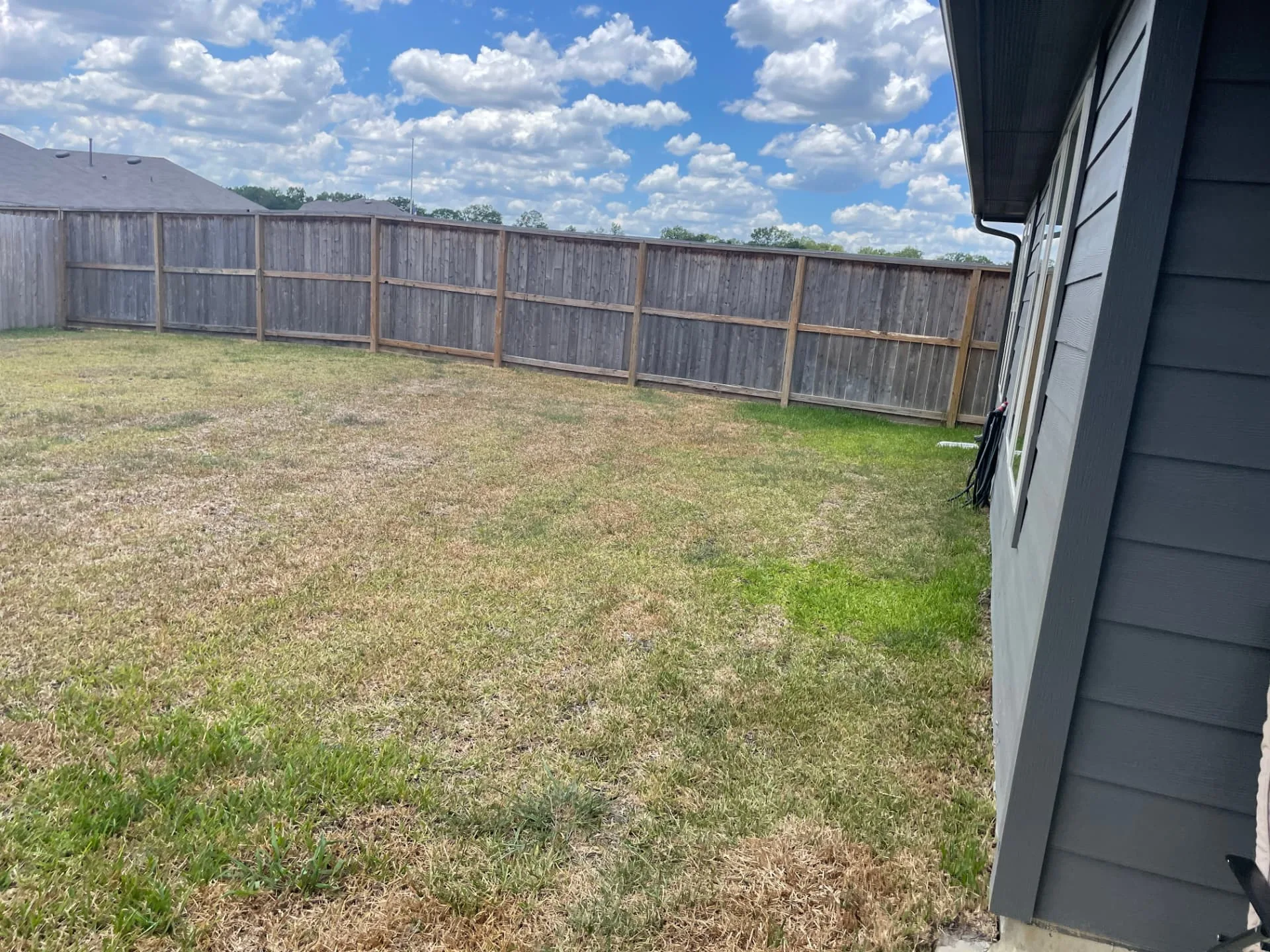 Backyard before the project began — view 1