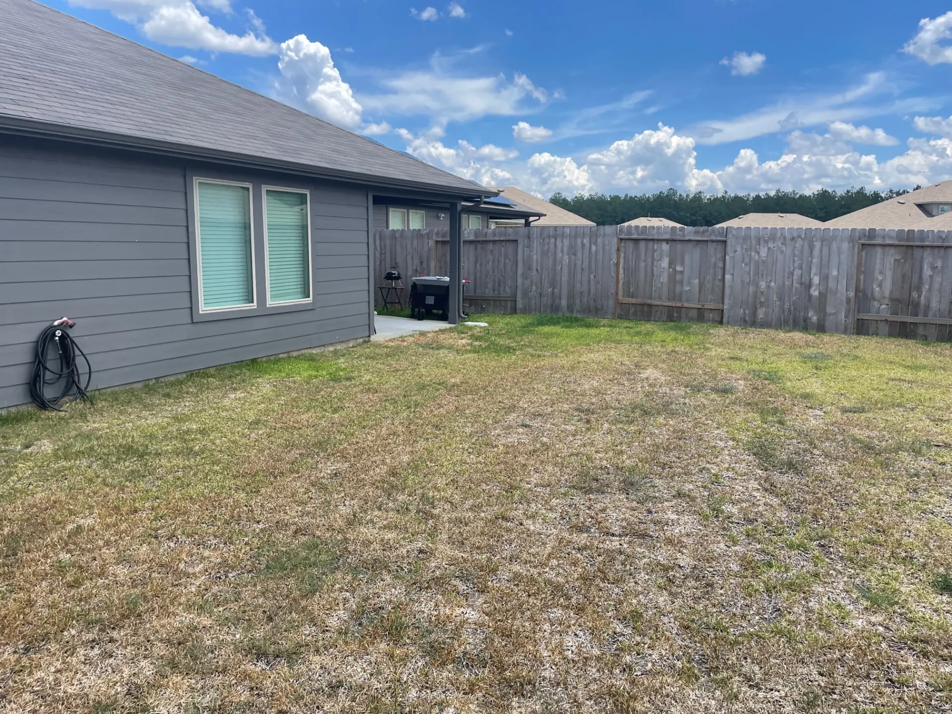 Backyard before the project began — view 3