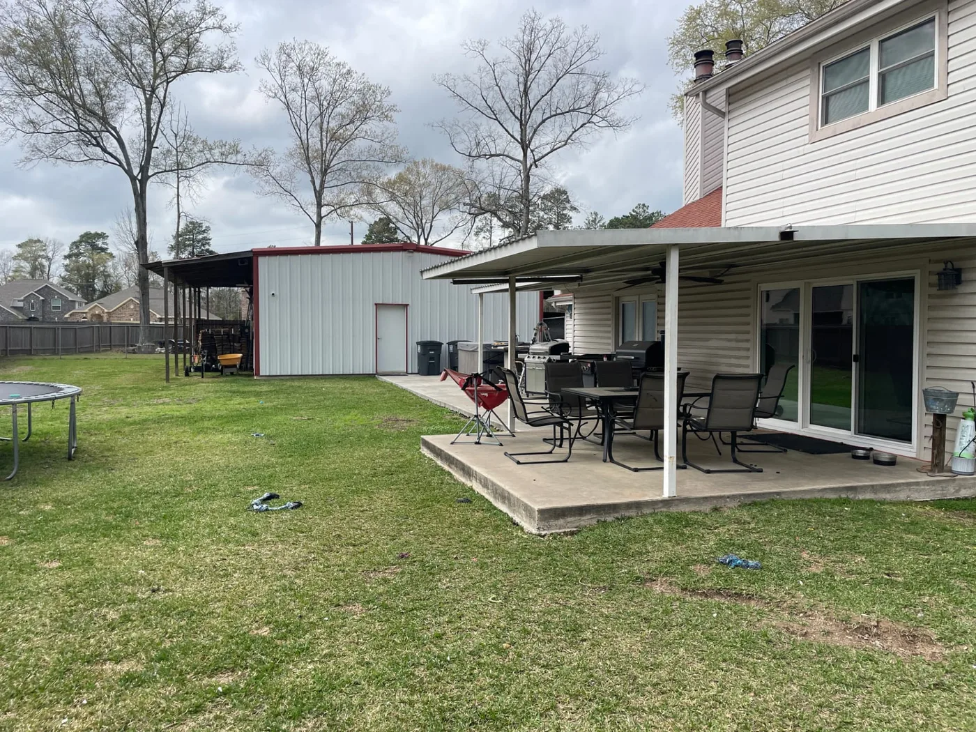 Backyard before the project began — view 3