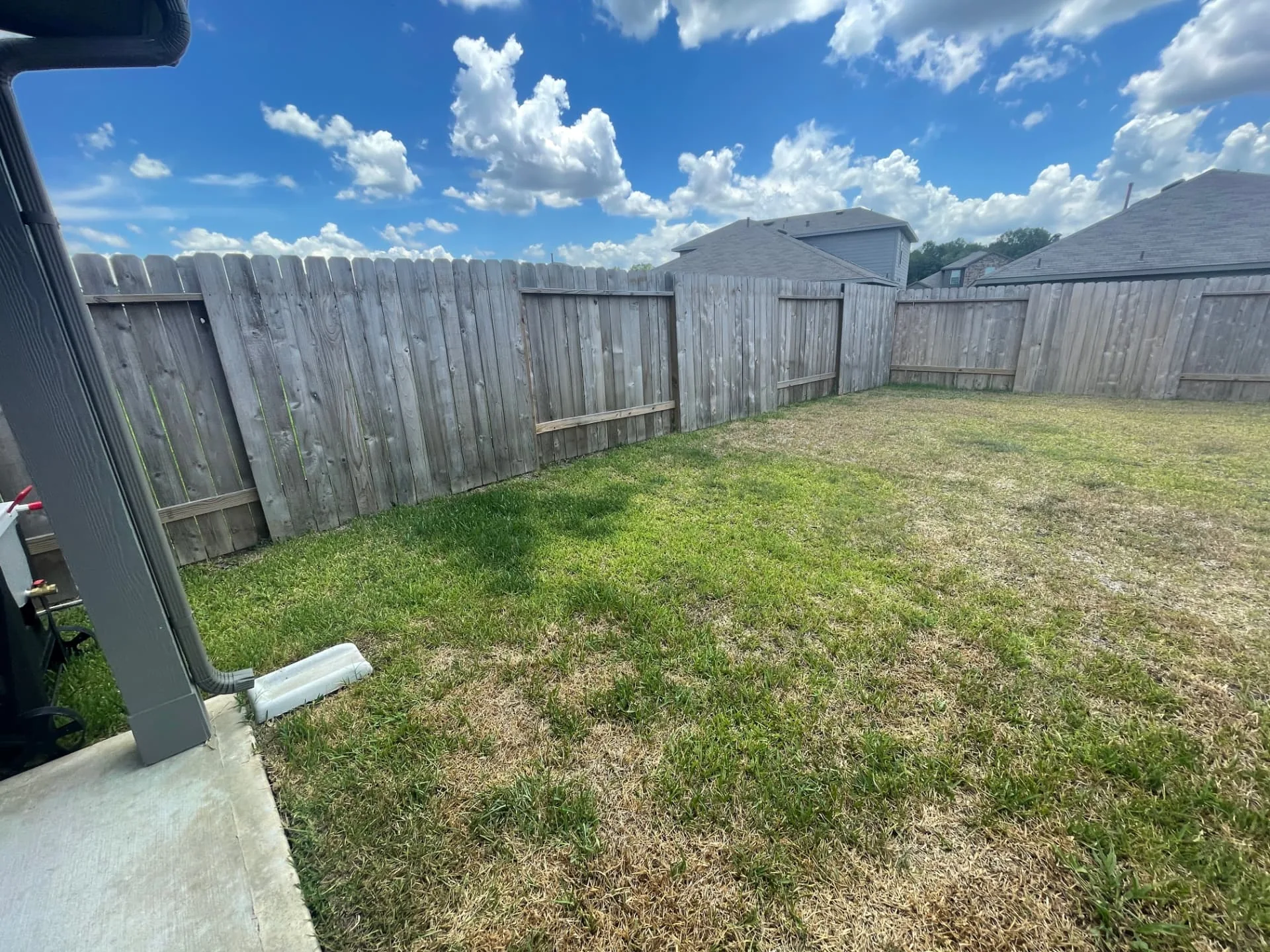 Backyard before the project began — view 4