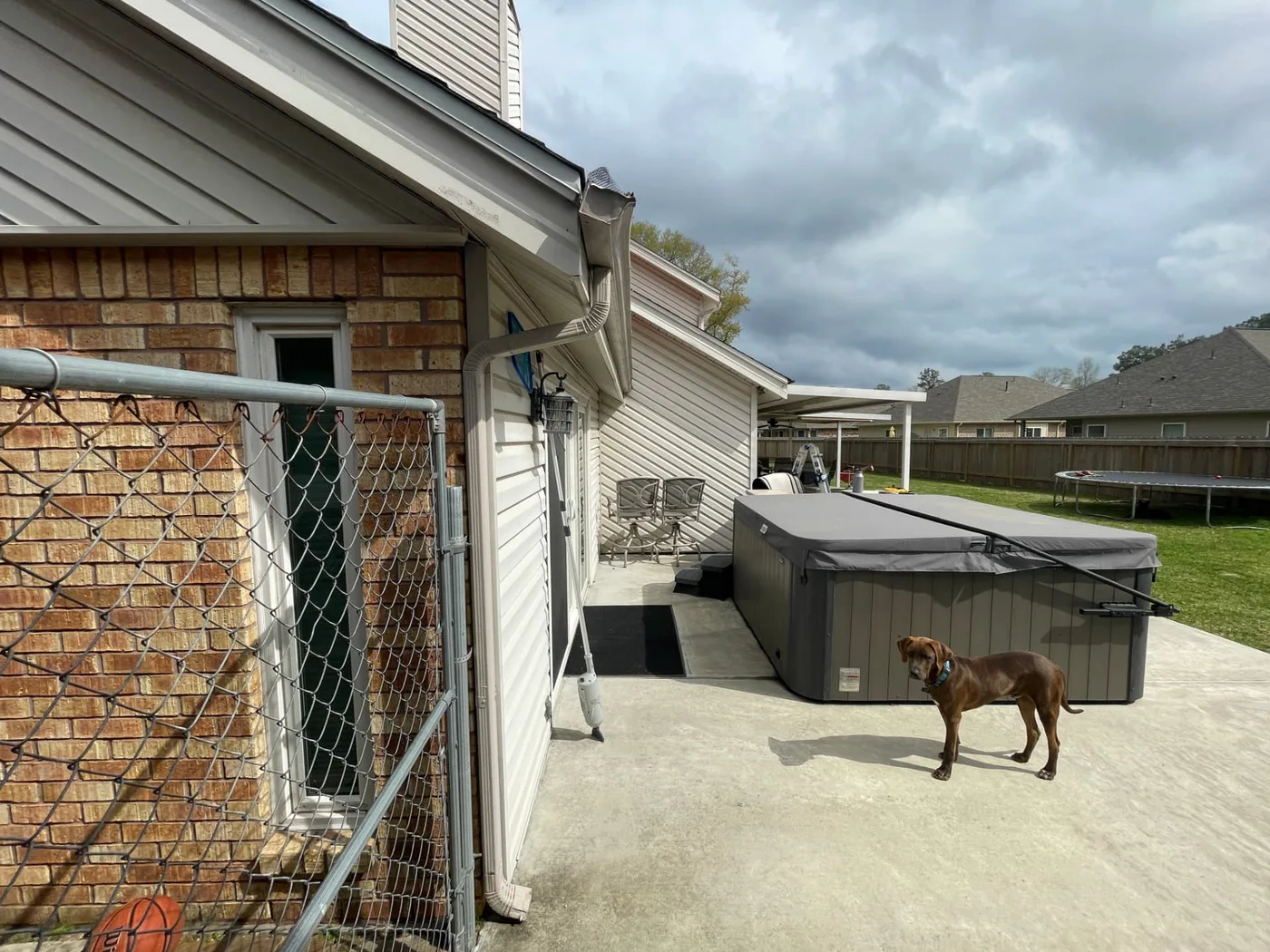 Backyard before the project began — view 4
