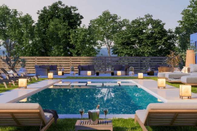 custom pool and deck in houston