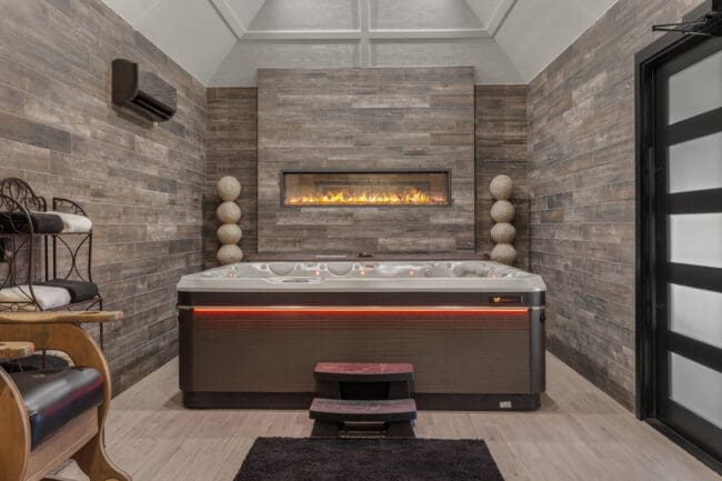 The Deck & Patio Company | A Backyard Built for Play, Relaxation & Year‑Round Enjoyment spa, hot tub, fire feature