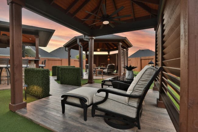The Deck & Patio Company | A Backyard Built for Play, Relaxation & Year‑Round Enjoyment lounge, seating, deck, veranda, patio