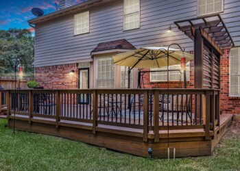 The Deck & Patio Company | Home katy home with custom deck and railing