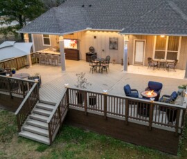 default the woodlands home with brand new custom deck