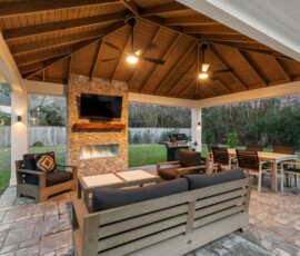 The Deck & Patio Company | Fire Pits and Features custom outdoor kitchen builder