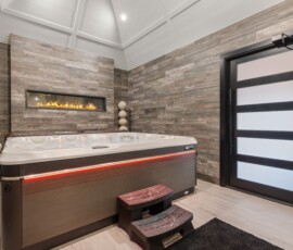 fire feature, hot tub
