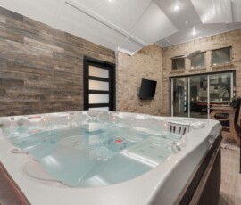 fire feature, hot tub